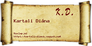 Kartali Diána névjegykártya